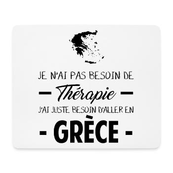 Ich brauche keine Therapie, ich brauche sie nur... - Mousepad (Querformat) - Weiß - Vorne