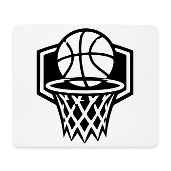 Basketball Korb Symbol - Mousepad (Querformat) - Weiß - Vorne