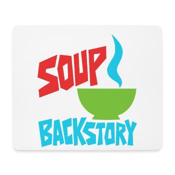 Suppe mit eigener Hintergrundgeschichte - Mousepad (Querformat) - Weiß - Vorne