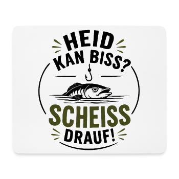 Heid kan Biss? Scheiss drauf! - Heute keinen Biss? - Mousepad (Querformat) - Weiß - Vorne