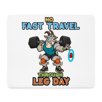 Kein Fast-Travel-through Leg Day Goat Gamer - Mousepad (Querformat) - Weiß - Vorne
