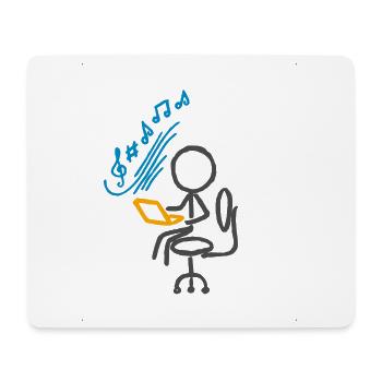 The Sound of Focus (für helle Hintergründe) - Mousepad (Querformat) - Weiß - Vorne