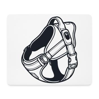 Haustiergeschirr Gassi Grafik - Mousepad (Querformat) - Weiß - Vorne