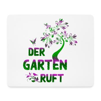 Der Garten ruet – Neongrün & Pink Botanik - Mousepad (Querformat) - Weiß - Vorne