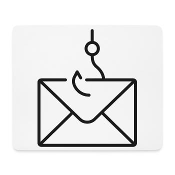 Fischerei-E-Mail-Phishing-Hotline-Symbol - Mousepad (Querformat) - Weiß - Vorne