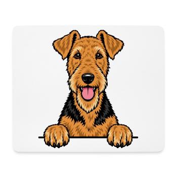 Airedale Terrier - Mousepad (Querformat) - Weiß - Vorne