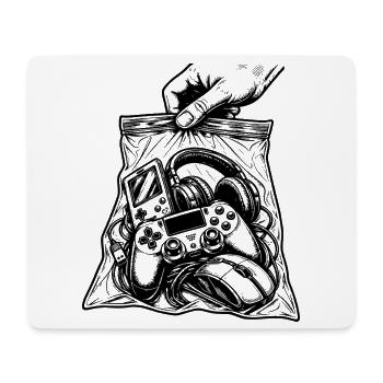 Suchtspiele – Gamer-Konsolen-Controller-Tasche - Mousepad (Querformat) - Weiß - Vorne