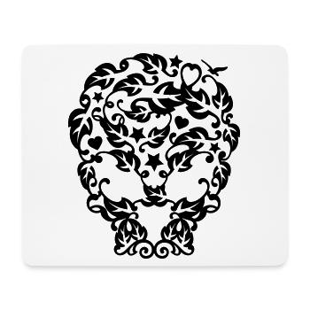 the flourish skull - Mousepad (Querformat) - Weiß - Vorne