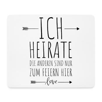 JGA - Braut Bräutigam Hochzeit Feiern Party LOVE - Mousepad (Querformat) - Weiß - Vorne
