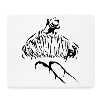 Herbert Pixner Harmonika Shirt RETRO - Mousepad (Querformat) - Weiß - Vorne