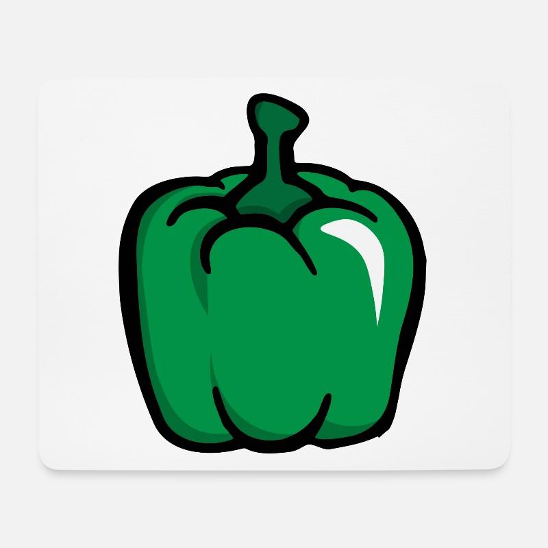 Grüne Paprika green pepper paprica - Mousepad (Querformat) - Weiß