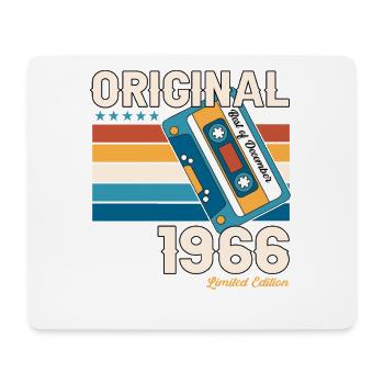 57th Birthday Cassette December Vintage 1966 - Mouse Pad (horizontal) - white - Front