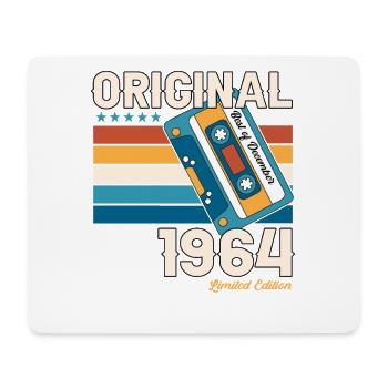 59. Geburtstag Kassette Dezember Jahrgang 1964 - Mousepad (Querformat) - Weiß - Vorne