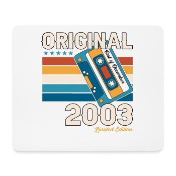 20. Geburtstag Kassette Dezember Jahrgang 2003 - Mousepad (Querformat) - Weiß - Vorne