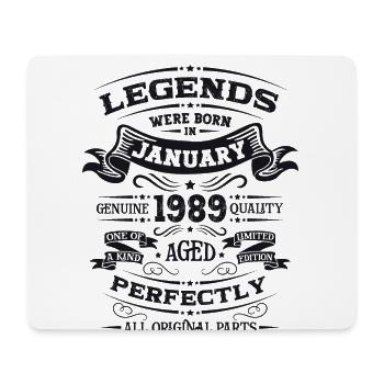 35th birthday Legendary since January Born in 1989 - Mouse Pad (horizontal) - white - Front