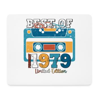 45e anniversaire Cassette février Vintage 1979 - Tapis de souris (format paysage) - blanc - Devant