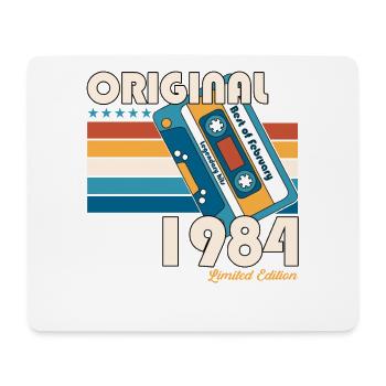 40. Geburtstag Mann Februar 1984 Mixtape Kassette - Mousepad (Querformat) - Weiß - Vorne