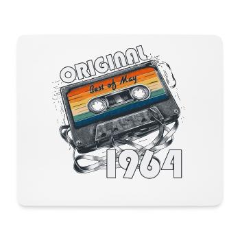 Cassette May 1964 Vintage 1964 Birthday 1964 - Mouse Pad (horizontal) - white - Front