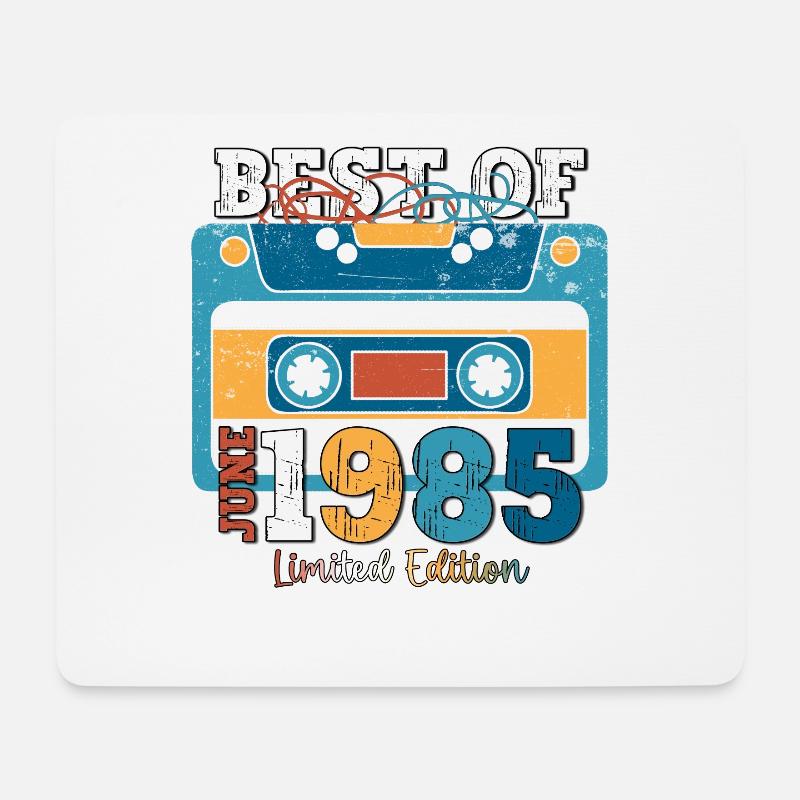 Kassette Juni 1985 Jahrgang 1985 Geburtstag 1985 - Mousepad (Querformat) - Weiß