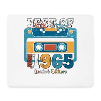 Cassette Juin 1965 Millésime 1965 Anniversaire 1965 - Tapis de souris (format paysage) - blanc - Devant