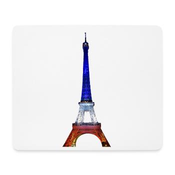 Eiffel Tower Paris France National Flag Souvenir - Mouse Pad (horizontal) - white - Front