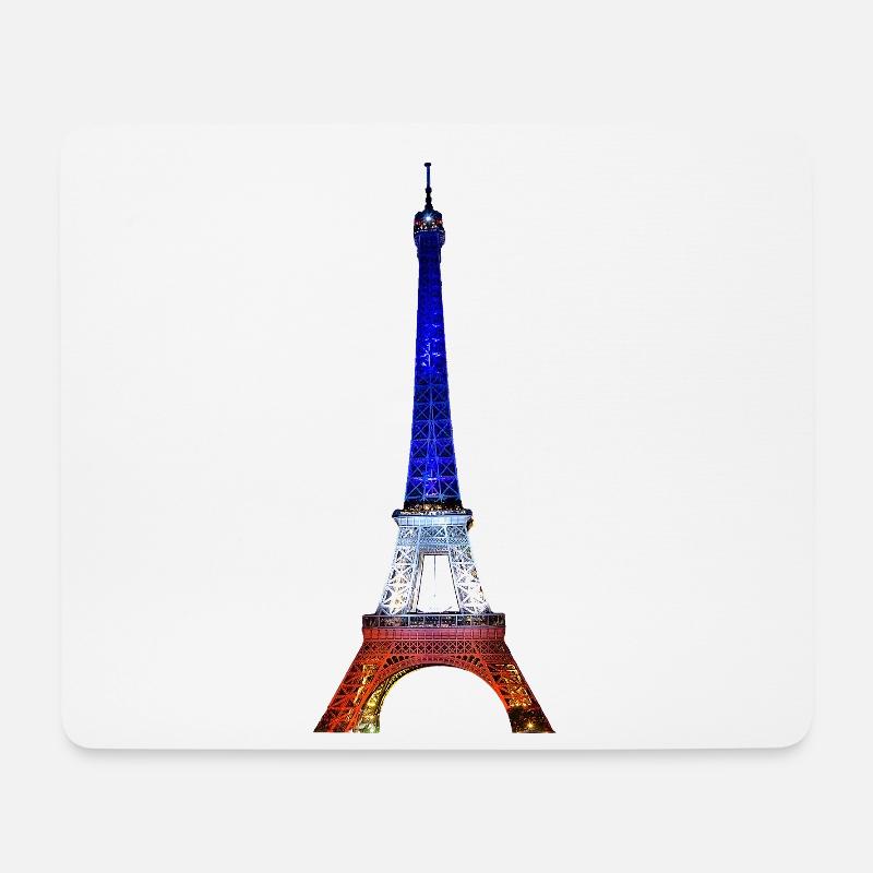 Eiffelturm Paris Frankreich Nationalfahne Souvenir - Mousepad (Querformat) - Weiß