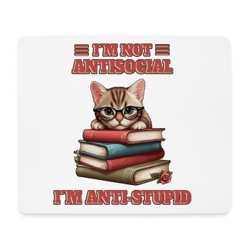 Schlaue Baby Katze - Mousepad (Querformat) - Weiß - Vorne