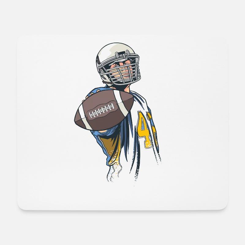 American Football - Mousepad (Querformat) - Weiß
