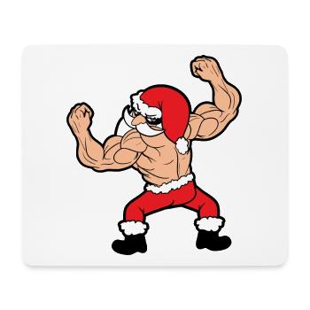 Lustiger Weihnachtsmann Santa Claus Weihnachten - Mousepad (Querformat) - Weiß - Vorne