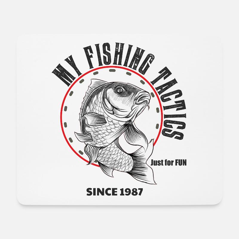 Carp - My Fishing Tactics - Mouse Pad (horizontal) - white