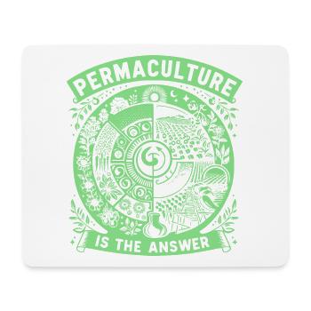 Permaculture Is The Answer - Mouse Pad (horizontal) - white - Front