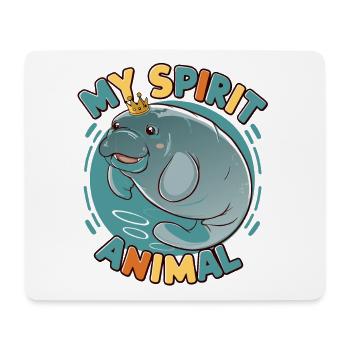 Dugong My Spirit Animal I Love Manatees - Mouse Pad (horizontal) - white - Front