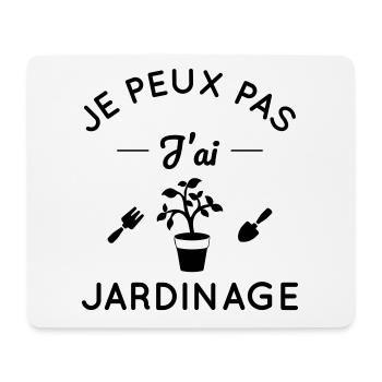 Je peux pas j'ai jardinage - Tapis de souris (format paysage) - blanc - Devant