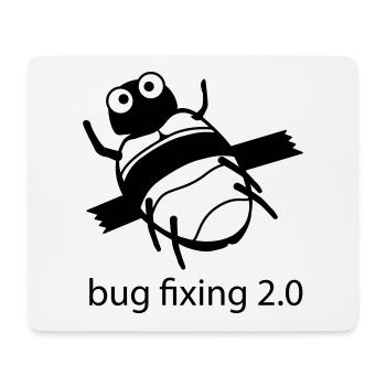bug fixing 2.0 - Mousepad (Querformat) - Weiß - Vorne