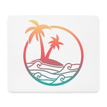 PALME D'ONDES - Tapis de souris (format paysage) - blanc - Devant