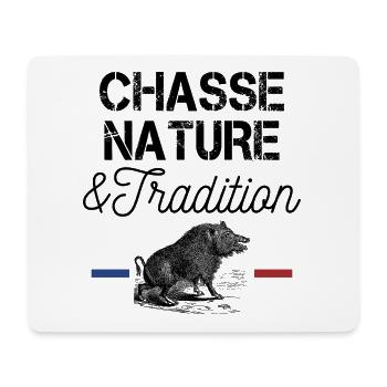 CHASSE NATURE ET TRADITION - Tapis de souris (format paysage) - blanc - Devant