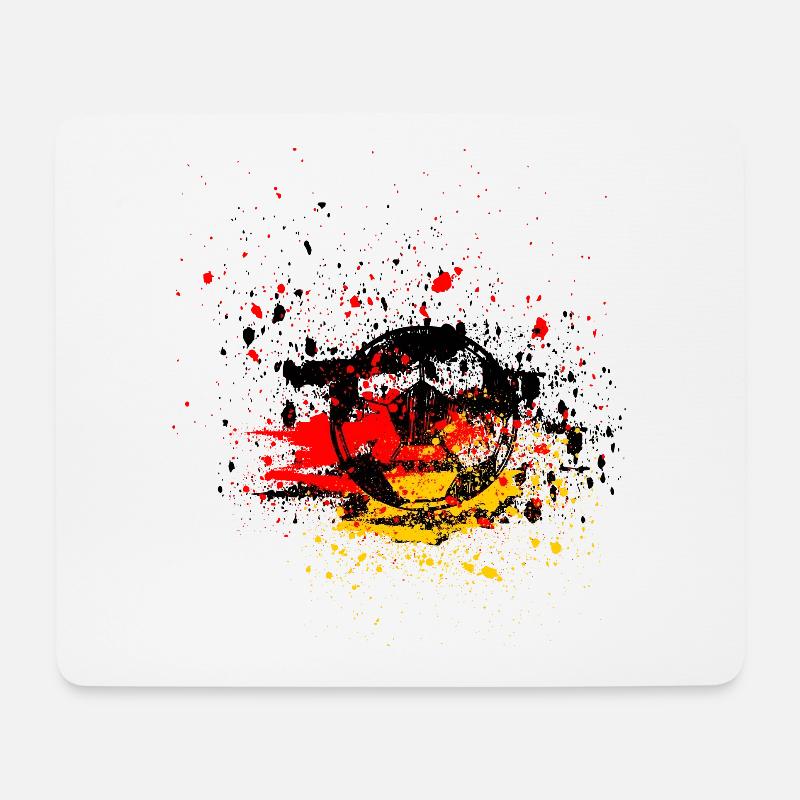 Fußball abstrakt Deutschland - Mousepad (Querformat) - Weiß