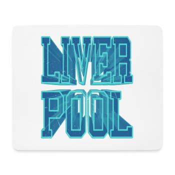 Liverpool Angleterre UK City Police 3D Skyline - Tapis de souris (format paysage) - blanc - Devant