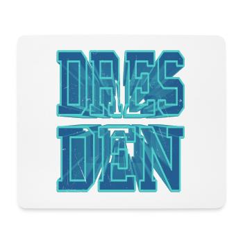 Dresden Germany City 3D Font Skyline - Mouse Pad (horizontal) - white - Front