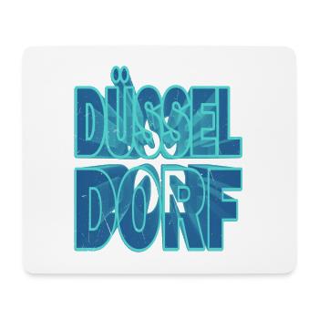 Dusseldorf Germany City 3D Font Skyline - Mouse Pad (horizontal) - white - Front