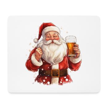 Weihnachtsmann Bier Weihnachten Prost Lustig Humor - Mousepad (Querformat) - Weiß - Vorne