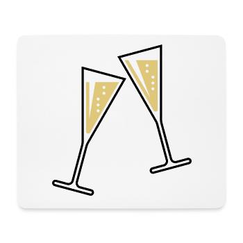 2 Glasses Of Sparkling Wine (Funnel / Closed / 2C) - Mouse Pad (horizontal) - white - Front
