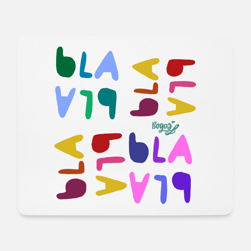 Bla bla bla - Mousepad (Querformat) - Weiß