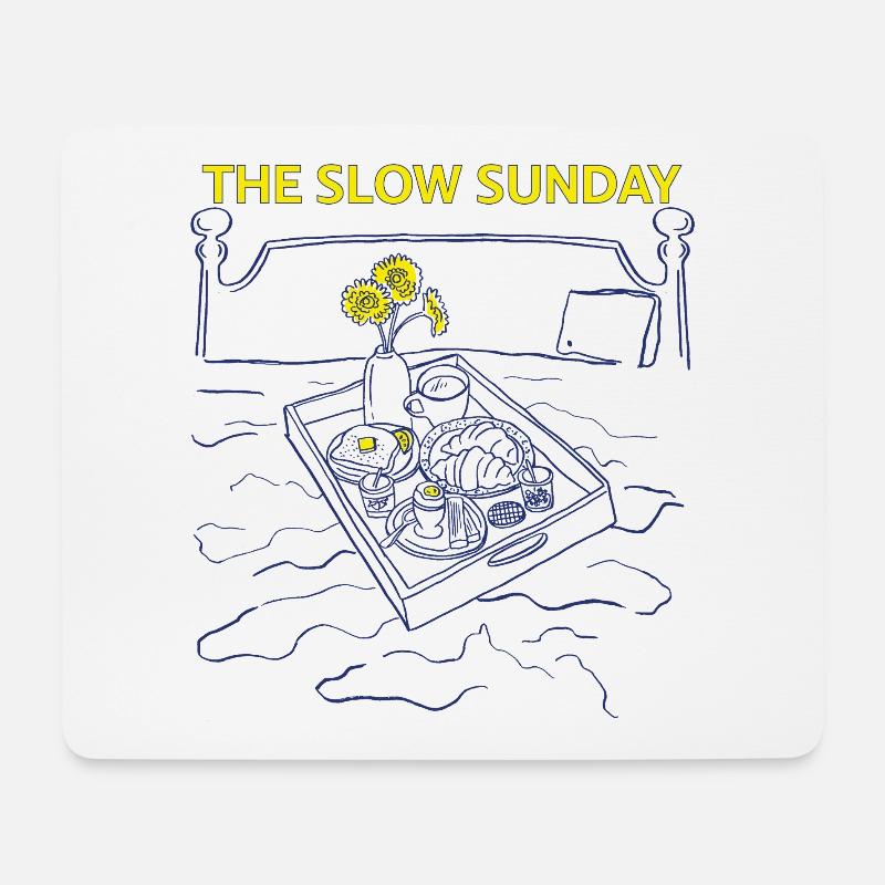 Der Langsame Sonntag - Mousepad (Querformat) - Weiß