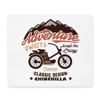 Adventure Logo - Chinchilla Apparel Design. - Mouse Pad (horizontal) - white - Front