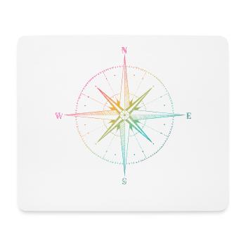 Compass, Kompass, Outdoor, Nature, Wildlife - Mousepad (Querformat) - Weiß - Vorne