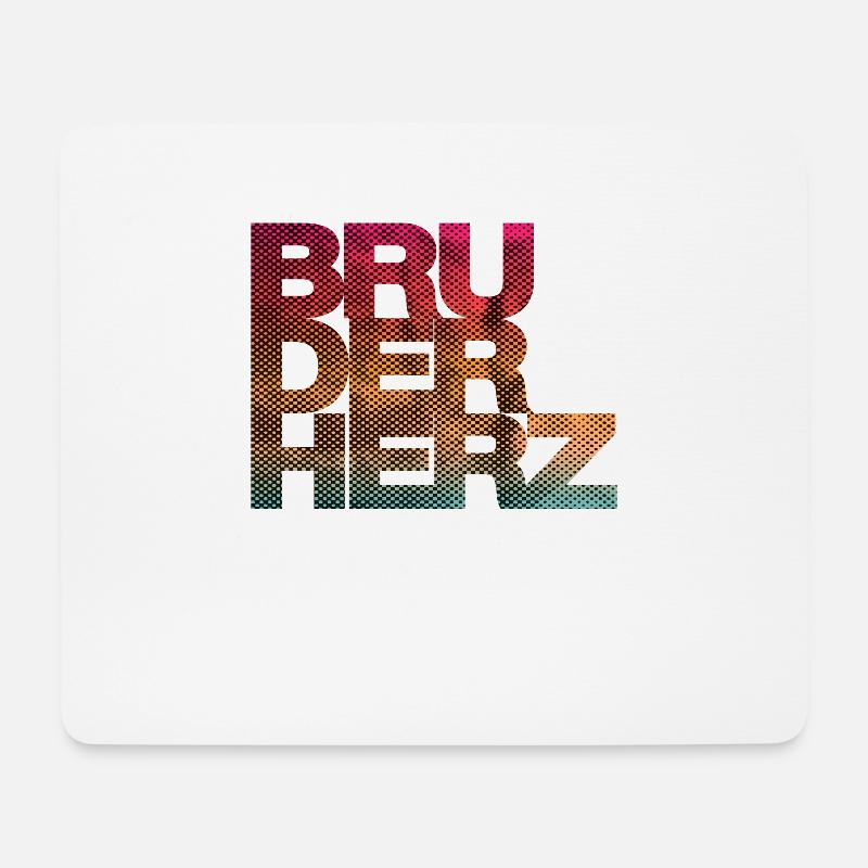 Bruderherz Bester Bruder der Welt Geschenkidee - Mousepad (Querformat) - Weiß