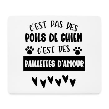 c'est pas des poils de chien - Tapis de souris (format paysage) - blanc - Devant
