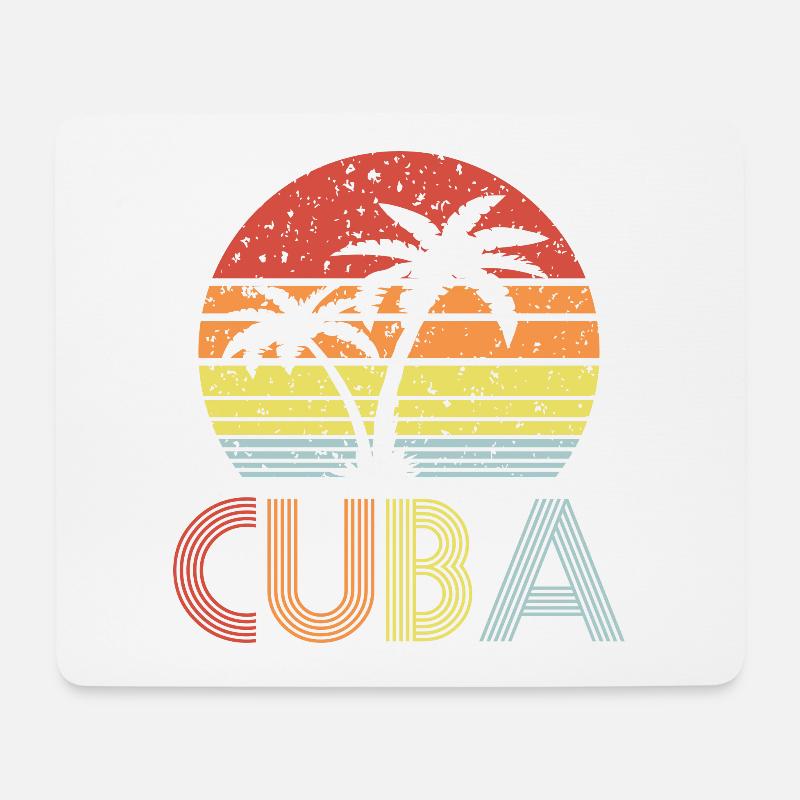 Cuba - Mousepad (Querformat) - Weiß