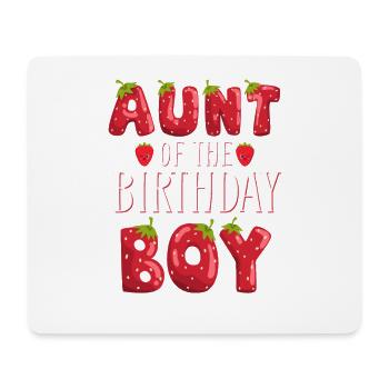 Aunt Of The Birthday Boy Strawberry First Birthday - Mouse Pad (horizontal) - white - Front